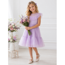 ATUT Dress with tulle, short sleeves A-0146