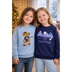 Atut baika džemperis "Best Friends", meitenēm tumši zils