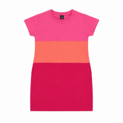 ATUT Orange girl's dress with short sleeves