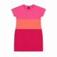 Orange girl's dress with short sleeves