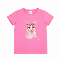 ATUT Girls' T-shirt with a cat