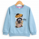 Atut blue fairy sweatshirt for girls with raccoon print