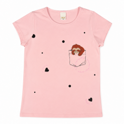 T-shirt for girls with short sleeves 128-146cm