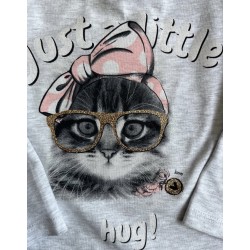 T-shirt for girls with cat 80-92cm