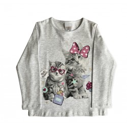 T-shirt for girls with long sleeves A-9474