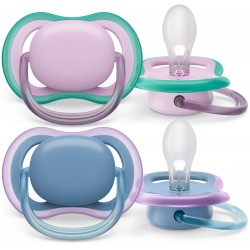 Philips Avent Ultra Air Soother, Neutral 6-18M, (2pcs), for boys, SCF085/34