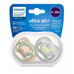 Philips Avent Ultra Air Soother, 6-18M, (2pcs), for boys, SCF085/60