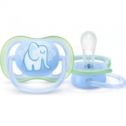 PHILIPS AVENT silikona māneklītis 0-6m, 1gab. ultra air Blue Elephant , SCF086/01