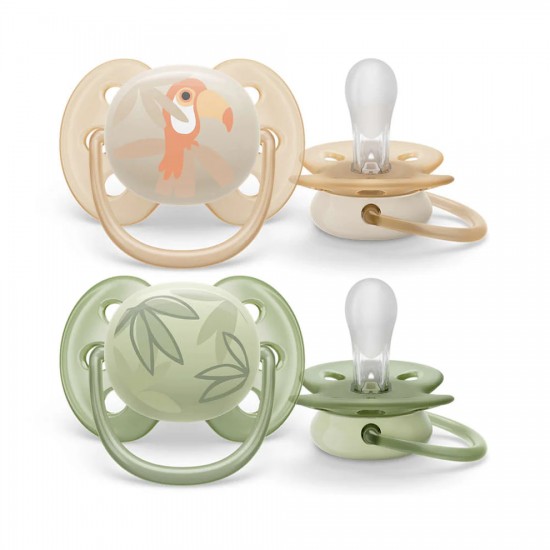 PHILIPS AVENT MĀNEKLĪTIS ULTRA SOFT DECO, 0-6M (2 GAB) SCF091/07