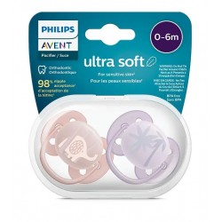 Avent Philips Ultra Soft Pacifier Deco 0-6Months -  SCF091/09