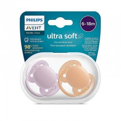 Avent Philips Ultra Soft Pacifier 6-18 Months Neutral SCF091/133
