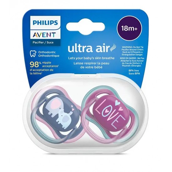 PHILIPS AVENT Ultra Air Deco māneklītis, 18M+, (2 gab), SCF349/22 PHILIPS AVENT Ultra Air Deco māneklītis, 18M+, (2 gab), SCF349/22