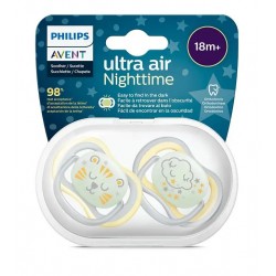 PHILIPS AVENT night soother 2 pcs.ultra air neutral 18m+. SCF376/01