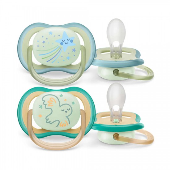 PHILIPS AVENT soother Ultra Air Night 0-6m ,(2 pcs.) for girls SCF376 /19