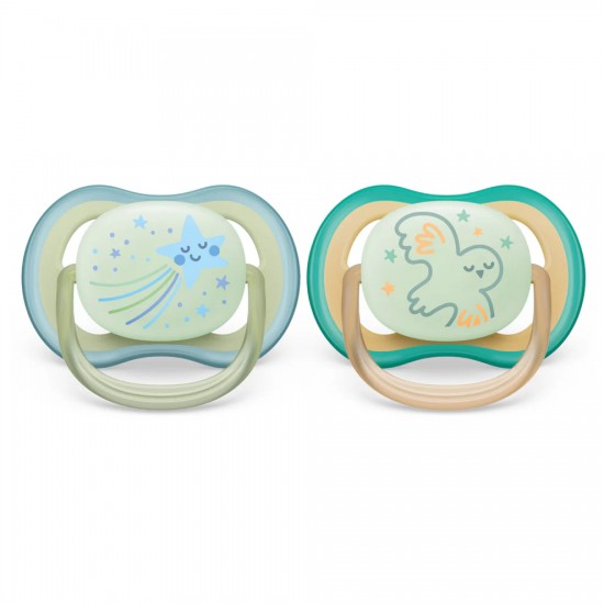 PHILIPS AVENT soother Ultra Air Night 0-6m ,(2 pcs.) for girls SCF376 /19