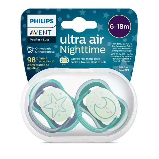 Philips Avent māneklītis Ultra Air Night, 6-18M, (2gab), zēniem,SCF376/13