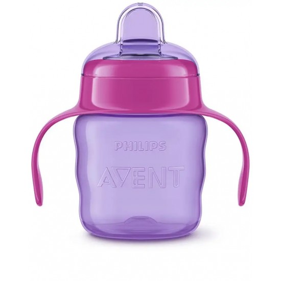 Philips Avent Easy Sip mācību krūzīte ar rokturiem, 6M+, 200ml, silikona snīpis, rozā SCF551/03 Philips Avent Easy Sip mācību krūzīte ar rokturiem, 6M+, 200ml, silikona snīpis, rozā SCF551/03