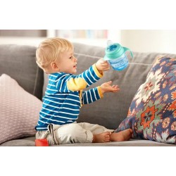 Philips Avent Easy Sip mācību krūzīte ar rokturiem, 6M+, 200ml, silikona snīpis, zaļa SCF551/05