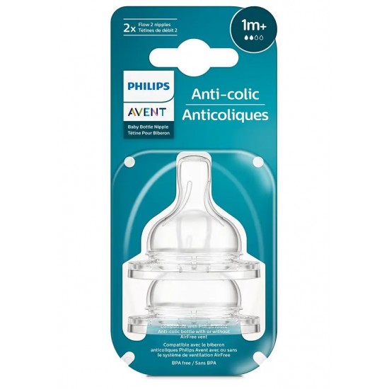 Philips Avent pretkoliku barošanas pudeļu silikona knupīši 1M+, (2 gab.), scy762/02 Philips Avent pretkoliku barošanas pudeļu silikona knupīši 1M+, (2 gab.), scy762/02