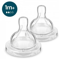 Philips Avent pretkoliku barošanas pudeļu silikona knupīši 1M+, (2 gab.), scy762/02