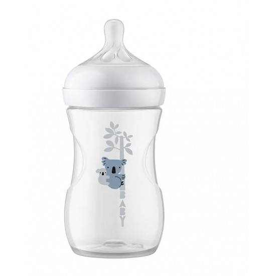 Philips Avent barošanas pudelīte Natural Response Koala 260 ml, vidējas plūsmas knupītis, 1m+, SCY903/67