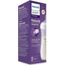 Philips Avent Natural Response barošanas pudelīte 330 ml, ātras plūsmas knupītis, 3m+, SCY906/01