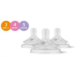 Philips Avent Natural Response barošanas pudeļu silikona knupīšu komplekts (3 gab.), SCY960/03