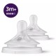 Philips Avent Natural Response bottle silicone teats, fast flow, 3m+ (2 pcs.), SCY964/02 Philips Avent Natural Response bottle silicone teats, fast flow, 3m+ (2 pcs.), SCY964/02