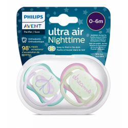 PHILIPS AVENT māneklītis Ultra Air Night 0-6m, (2 gab.) meitenēm SCF376/19