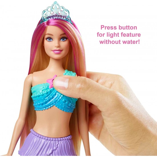 Barbie lelle Dreamtopia Twinkle Lights Mermaid ar apgaismojuma funkciju HDJ36