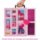 Barbie Doll and Dream Closet Set with Clothes and Accessories, 30+ Pieces and 15+ Storage Areas HGX57