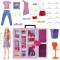 Barbie Doll and Dream Closet Set with Clothes and Accessories, 30+ Pieces and 15+ Storage Areas HGX57