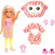 Barbie Small Dolls And Accessories, Cutie Reveal Chelsea Monkey HKR14