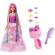 Barbie Doll, Fantasy Hair with Braid and Twist Styling, Rainbow Extensions HNJ06