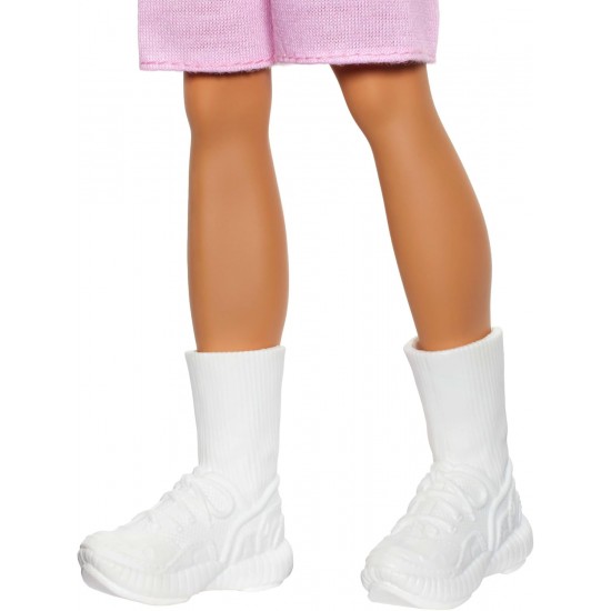 Barbie Fashionistas Ken HYV01 ar sarkan i baltu svītrainu polo kreklu un rozā šortiem