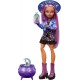Monster High Moonspell Magic lelle Claire de Luna JBM89 ar burvju cepuri, kristāla bumbu un katlu