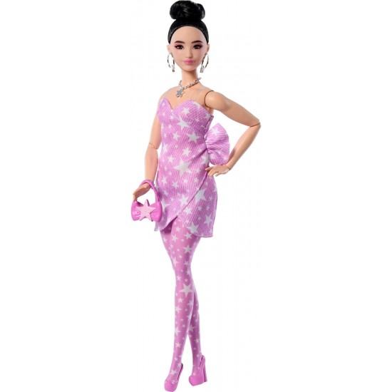 Barbie Deluxe Style lelle JJN71 rozā kleitā