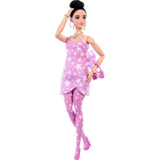 Barbie Deluxe Style lelle JJN71 rozā kleitā