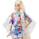 BARBIE Extra Lelle un aksesuāri ar īpaši gariem blondiem matiem ziedu raksta tērpā, HDJ45 BARBIE Extra Lelle un aksesuāri ar īpaši gariem blondiem matiem ziedu raksta tērpā, HDJ45