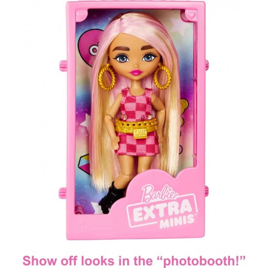 Barbie Extra Minis lelle un modes rotaļu komplekts ar vairāk nekā 15 detaļām, HHN15 Barbie Extra Minis lelle un modes rotaļu komplekts ar vairāk nekā 15 detaļām, HHN15