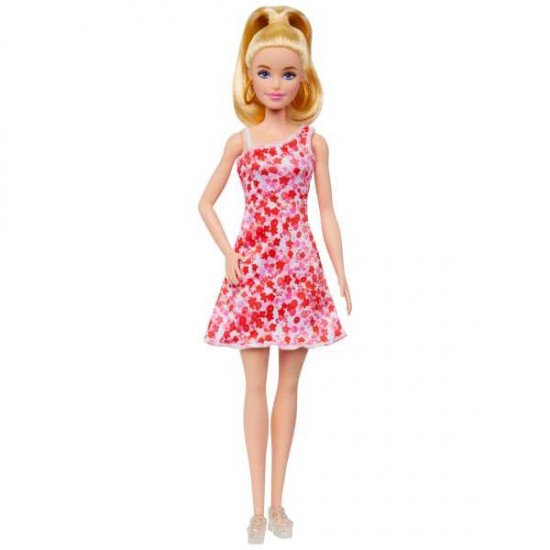 Barbie Fashionistas Doll #205 With Blond Ponytail And Floral Dress, HJT02