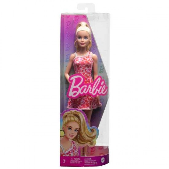 BARBIE Fashionistas lelle ar blondu zirgasti un puķainu  kleitu, HJT02