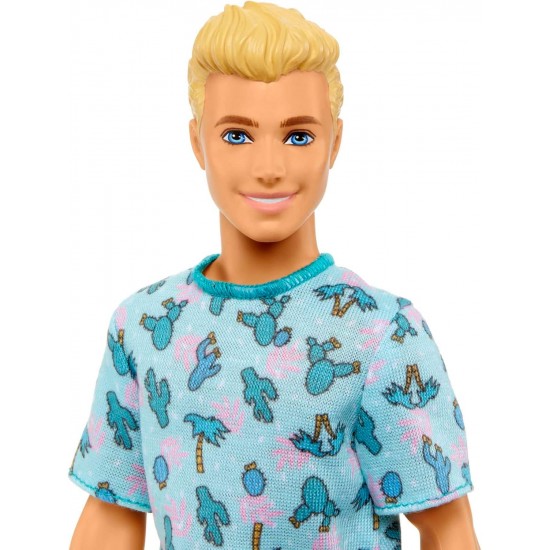 Barbie Fashionistas Ken lelle ar blondiem matiem, Hjt10 Barbie Fashionistas Ken lelle ar blondiem matiem, Hjt10
