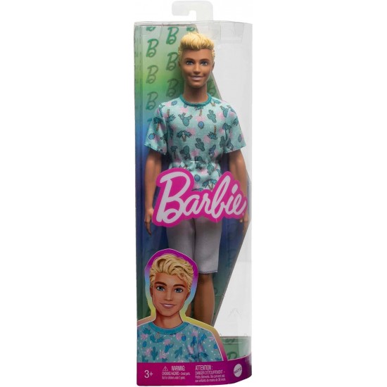 Barbie Fashionistas Ken lelle ar blondiem matiem, Hjt10 Barbie Fashionistas Ken lelle ar blondiem matiem, Hjt10