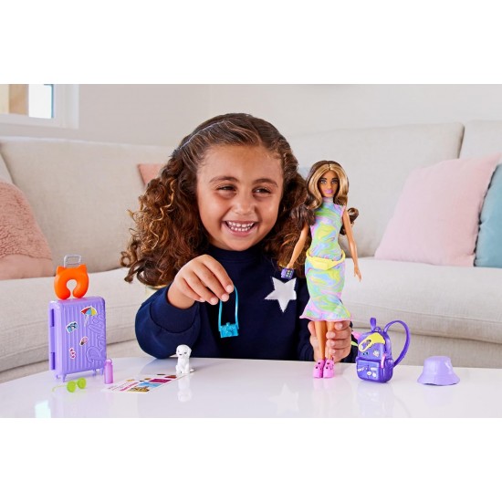 BARBIE spēlu komplekts Lelle Barbie ceļotāja HKB05 BARBIE spēlu komplekts Lelle Barbie ceļotāja HKB05
