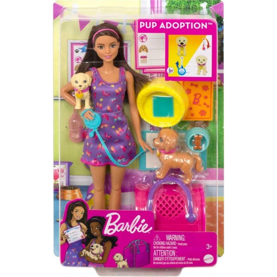 Barbie lelle Adopt a pup (kucēnu adoptēšana) HKD86