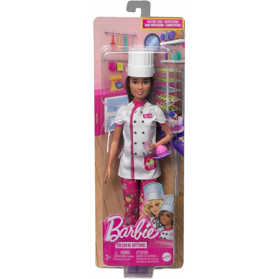 Barbie Careers Fashion Doll & Accessories, Pastry Chef, HKT67 Barbie Careers Fashion Doll & Accessories, Pastry Chef, HKT67