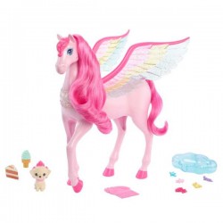 Barbie A Touch Of Magic Pink Pegasus With Puppy, Winged Horse Toys With Lights And Sounds HLC40