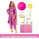 Barbie Extra Ceļojošā Bārbija lelle ar safari tērpu un rozā čemodānu, HPT48 Barbie Extra Ceļojošā Bārbija lelle ar safari tērpu un rozā čemodānu, HPT48