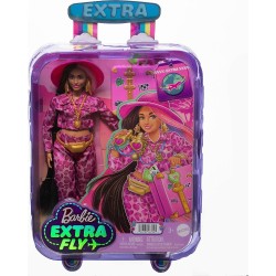Barbie Extra Ceļojošā Bārbija lelle ar safari tērpu un rozā čemodānu, HPT48